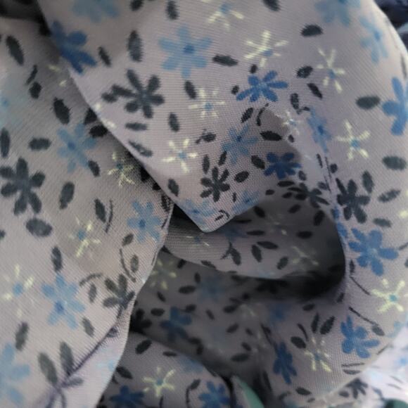 Mica Midi Slip Dress Purple Milkmaid Vintage Floral Sheer Chiffon 90s Medium - Picture 9 of 15